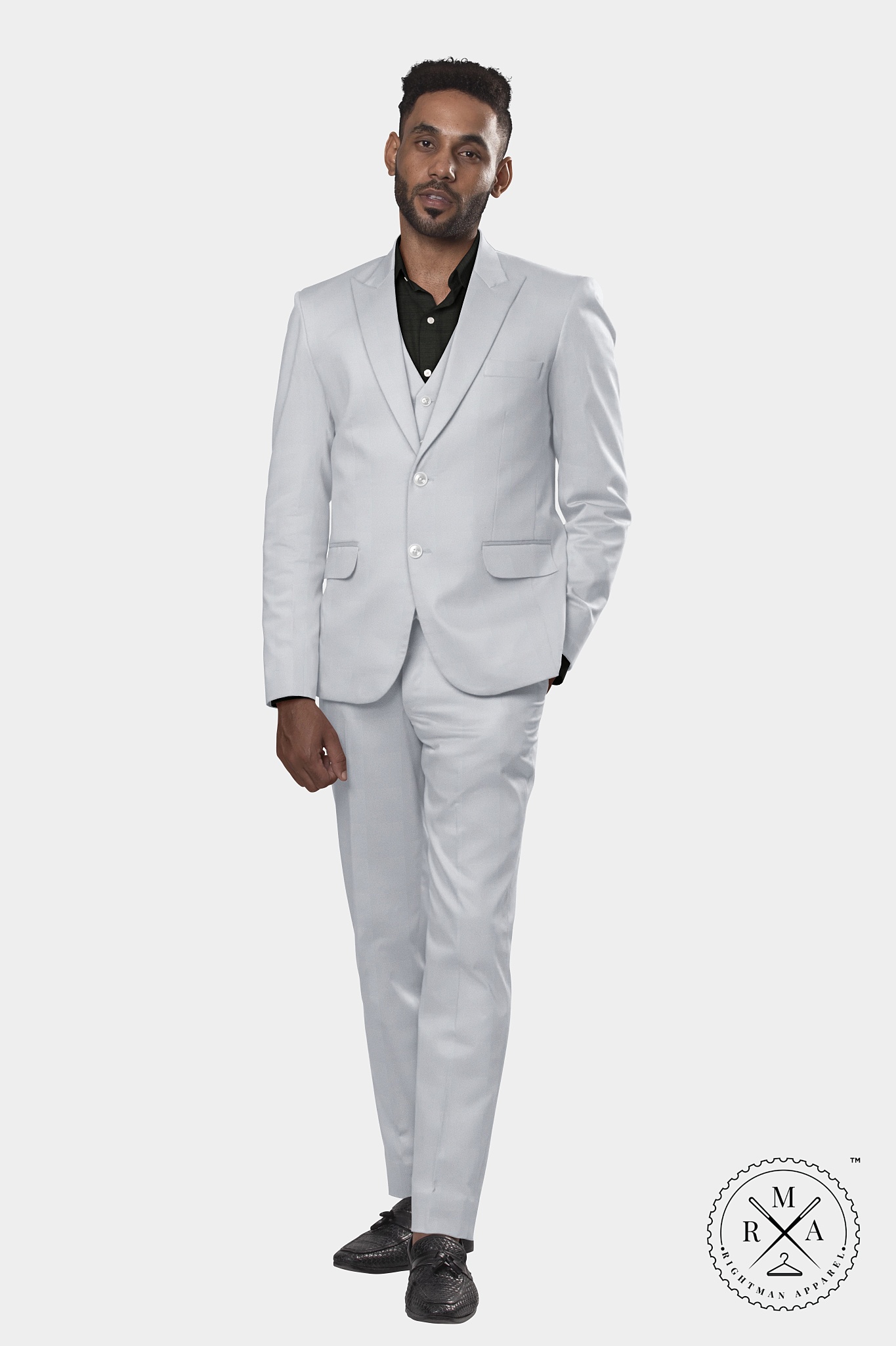 Rich White Three Piece Suit SU276